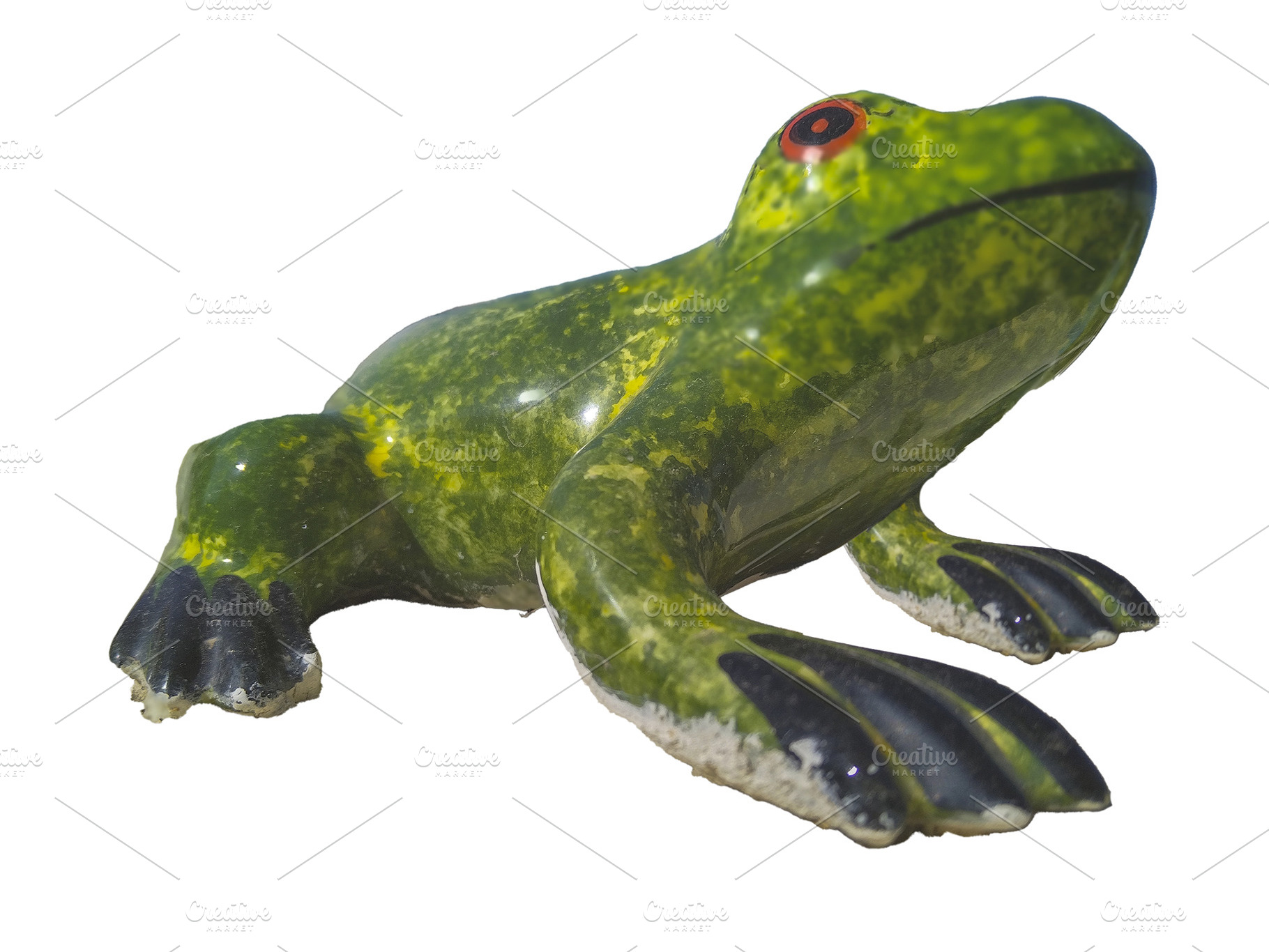 Frog sculpture isolated photo, an Arts & Entertainment Photo by DanFLCreativo