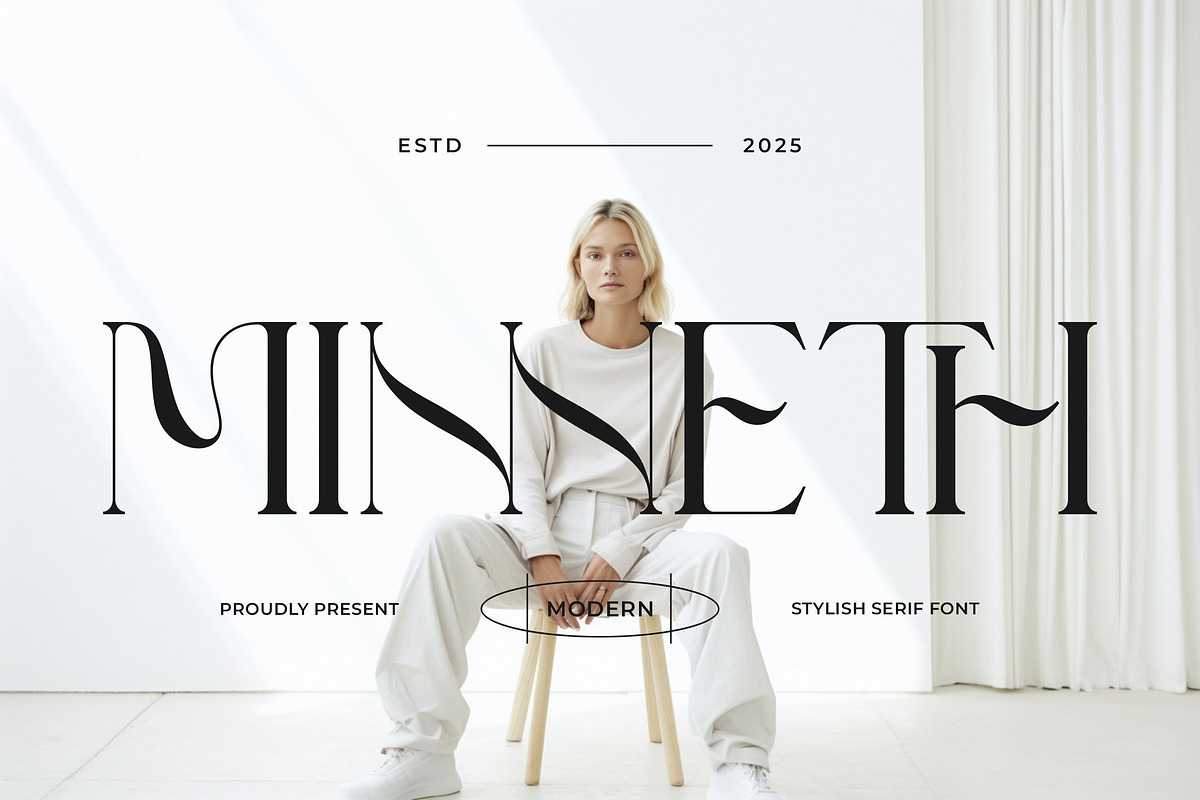 Minneth || Modern minimalist Serif, a Serif Font by Ermedia Studio (Photo 1 of 10)