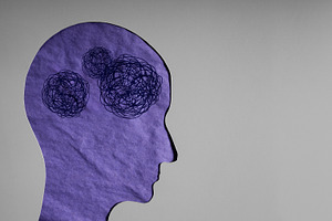 Mind, Mental Health Concepts. Negative Mindset, Messy Line insid, a Photo by salmon.black