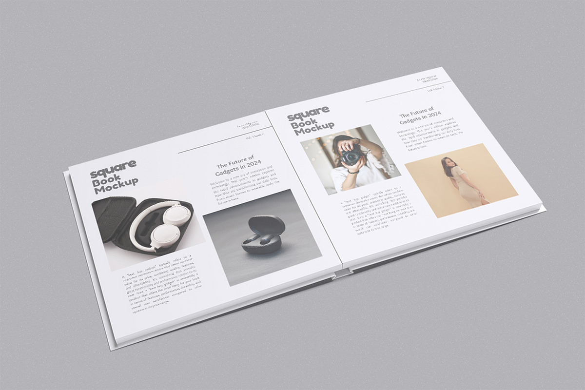 Square Book Mockup, a Books & Magazine Mockup by xavier_studio (Photo 5 of 5)