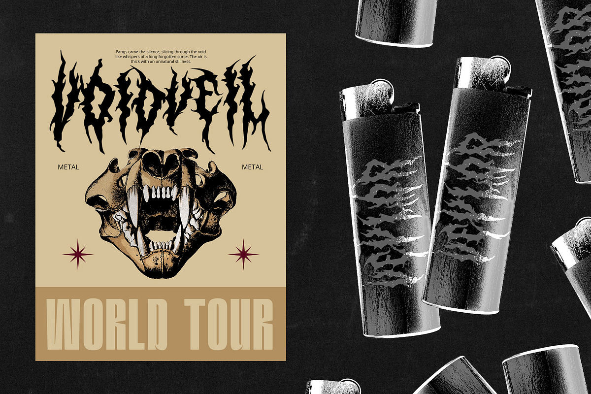 CS Damage – Black Metal Font, a Blackletter Font by Craft Supply Co. (Photo 2 of 8)