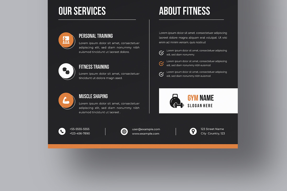 Fitness Gym Flyer Template, a Flyer Template by MightyDesign (Photo 5 of 8)
