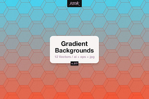 Gradient Hexagonal Backgrounds | V07, a Background Graphic by dvtchk