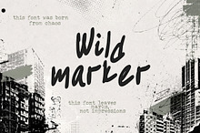 Wild marker handwritten font