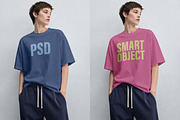 T-Shirt Mockup PSD - Female Model, a Shirt Mockup by Rymden_Fl (Thumbnail 3 of 6)