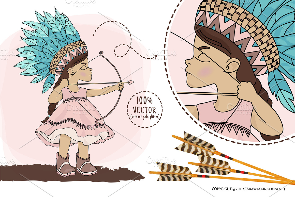 INDIANS PRINCESS, a Decorative Illustration by FARAWAYKINGDOM (Photo 4 of 8)