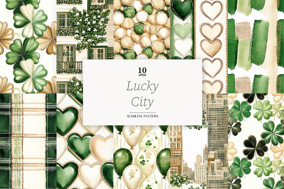 St Patricks Day Digital Paper, a Pattern Graphic by GlamArtZhanna (Photo 1 of 4)