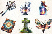 Antique Gothic Halloween Set PNG Cl, an Illustration by DreamCafeArt (Thumbnail 4 of 5)