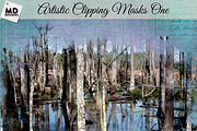 Artistic Clipping Masks paintedd, an Object Graphic by Vintage Style Designs (Thumbnail 1 of 3)