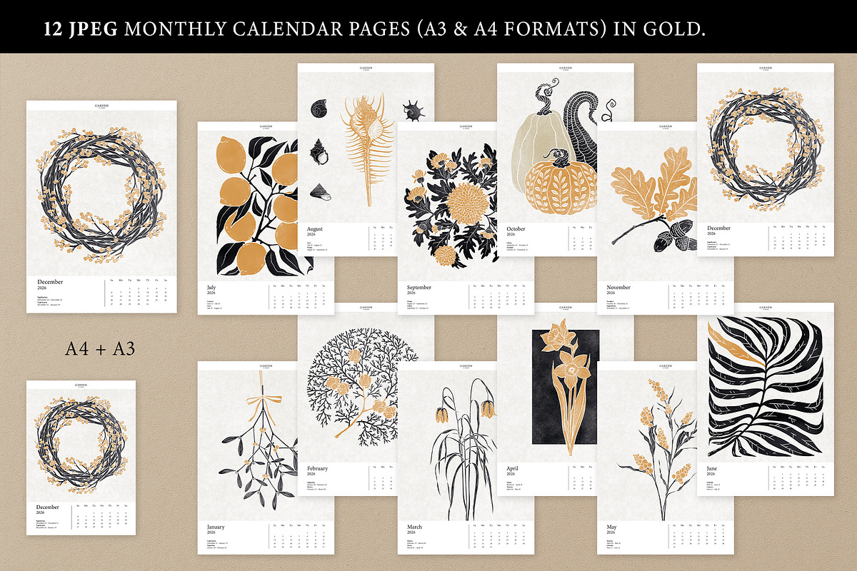 Elegant Calendar & Planner Set 2026, a Stationery Template by Garden in frame (Photo 4 of 8)