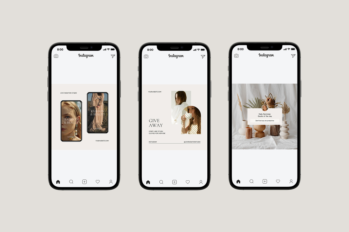 CANVA PS Instagram Posts Templates, a Social Media Template by Love Radiation Studio (Photo 4 of 22)