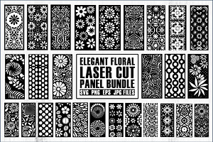 Elegant Floral Laser Cut Panel Bund, a Graphic by jahid234