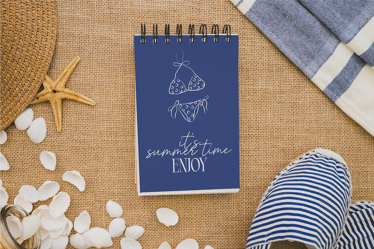 Line Beach Vibes – Summer Clipart, a Decorative Illustration by La Petite Line Art (Photo 9 of 13)