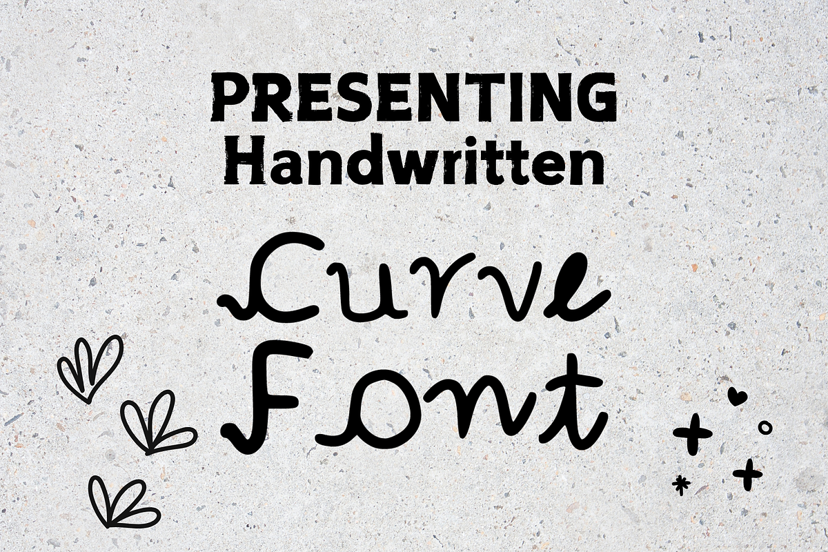 Handwritten Handdrawn Curve Font, a Font by The WYLD Tribe (Photo 1 of 3)