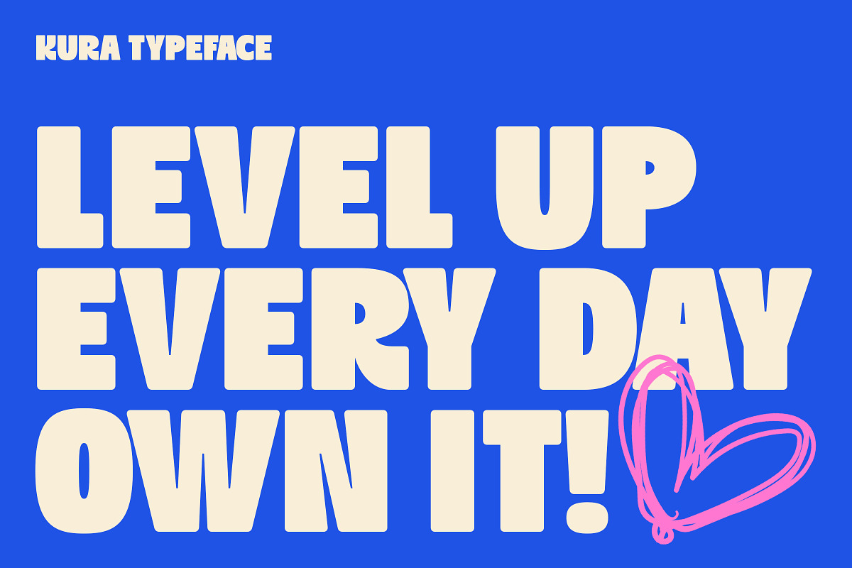 Kura – Funky Bold Display Sans Font, a Sans Serif Font by Sekyra Lab (Photo 6 of 12)