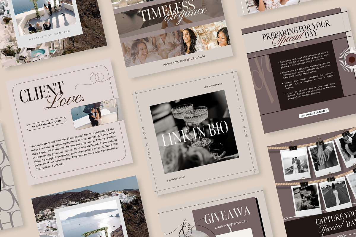 36 Instagram Posts for Photographers, a Social Media Template by The Lone Crowd (Photo 3 of 9)