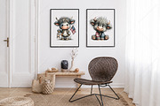 Whimsical 4th of July Highland Cow, a Seasonal Illustration by Canvas Craft (Thumbnail 7 of 10)