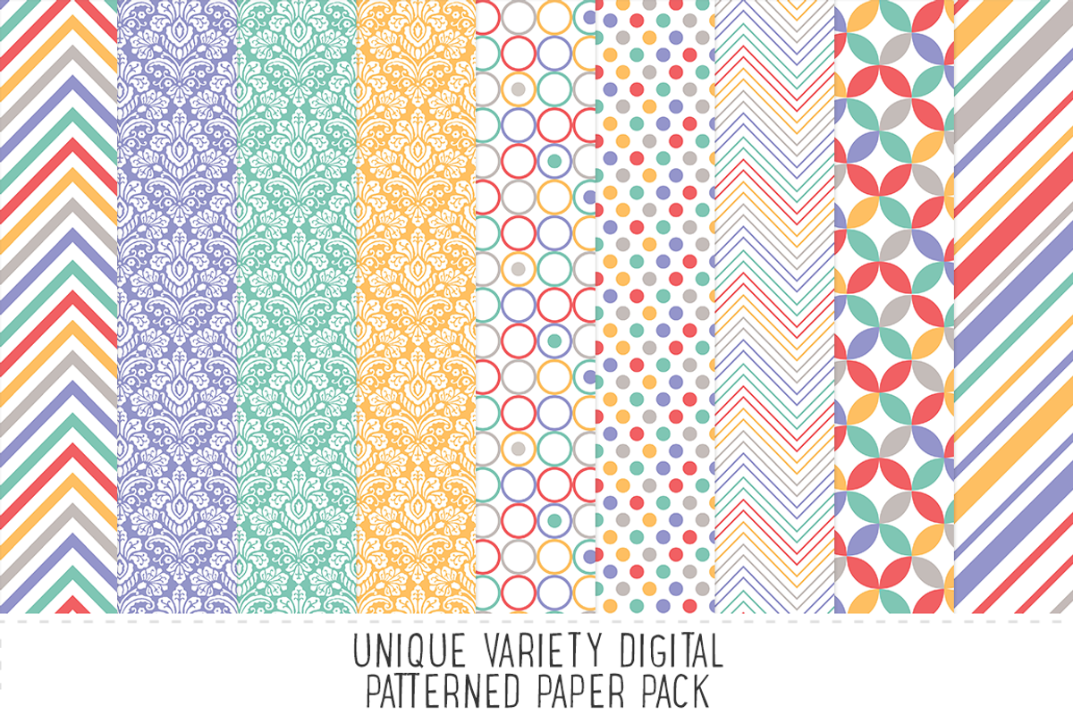 Fresh Pattern Paper Pack, a Pattern Graphic by Angie Sandy (Photo 1 of 2)