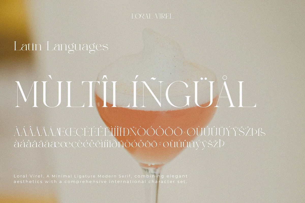 Loral Virel – Minimal Ligature, a Serif Font by Muflieart (Photo 10 of 10)