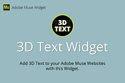 3D Text Adobe Muse Widget, a Plug-in Add-On by MuseTemplatesPro (Thumbnail 1 of 2)