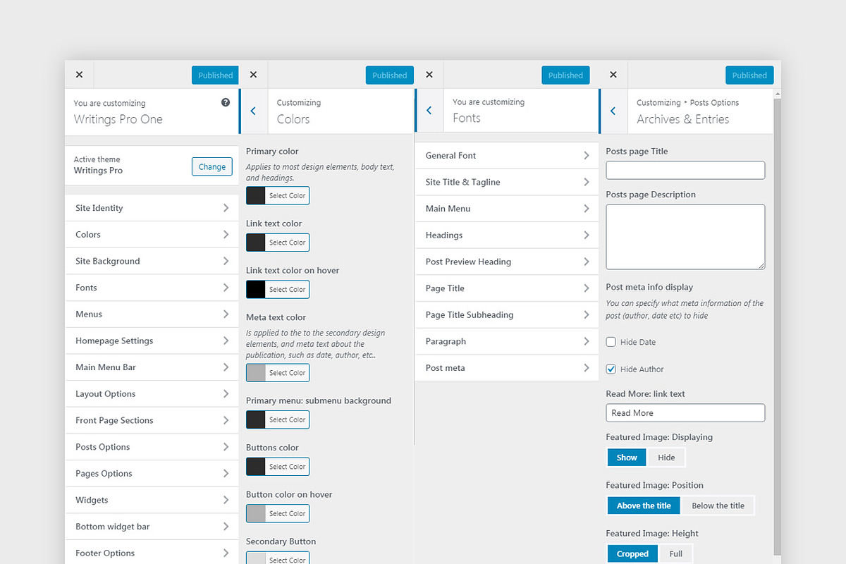 Theme for writers - Writings Pro, a WordPress Template by DinevThemes (Photo 4 of 5)