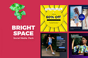 Bright Space Social Media Pack, a Social Media Template by Fluto Creative Studio (Thumbnail 1 of 10)