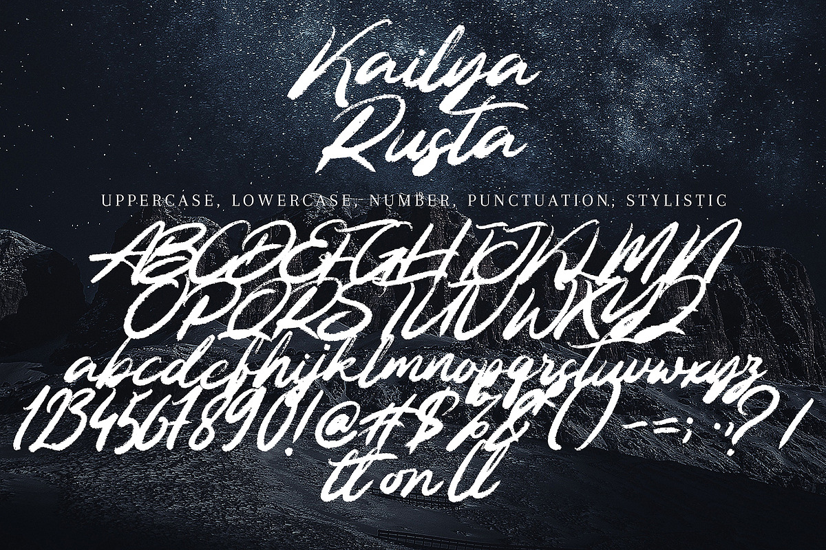 Kailya Rusta, a Handwritten Font by pineungtype (Photo 5 of 5)