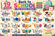 Back to School Png Design Bundle, a Seasonal Illustration by CreationArt (Thumbnail 1 of 11)
