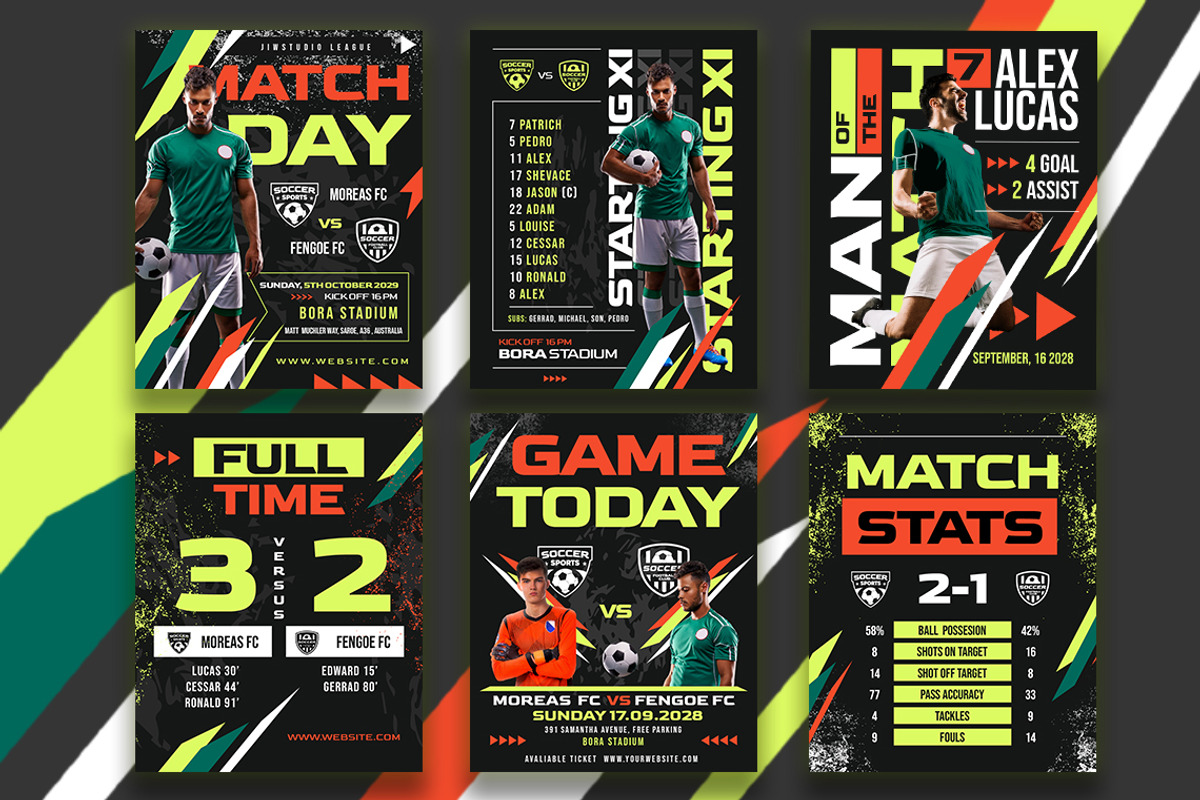 Football Instagram Post, a Social Media Template by jiwstudio (Photo 4 of 4)