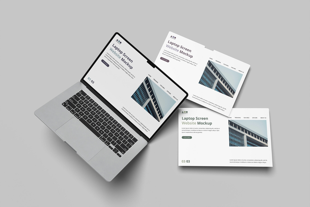 Laptop Screen Website Mockup PSD, a Mac Mockup by MA-KING_ART (Photo 5 of 5)