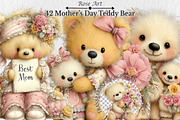 Mother’s Day Teddy Bear Clipart, a Seasonal Illustration by Rose Art (Thumbnail 1 of 6)