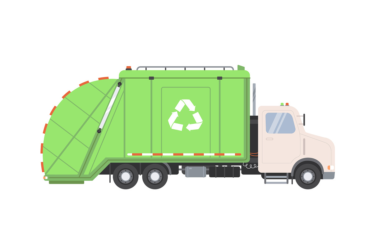 Garbage truck, a Transportation Illustration by Good Studio (Photo 2 of 3)
