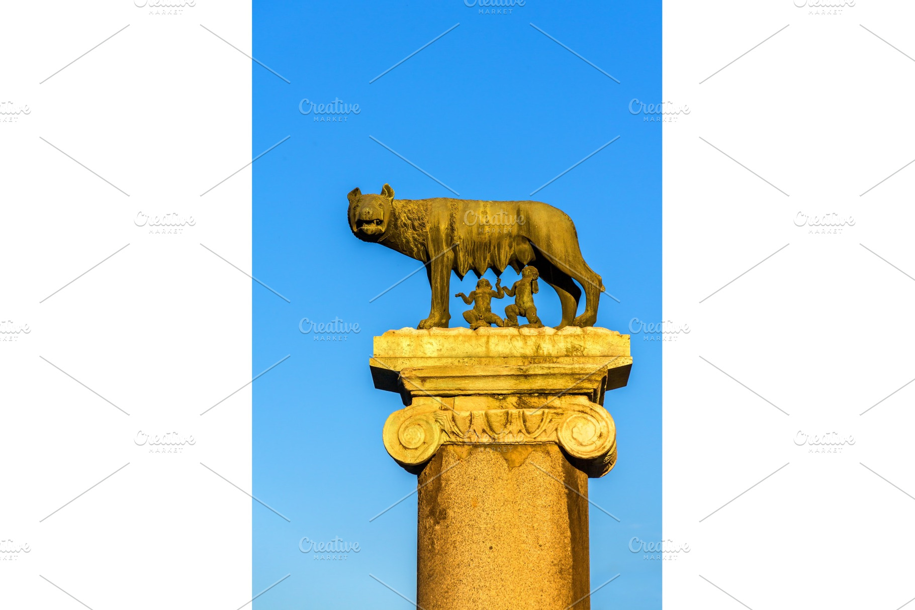 Capitoline wolf statue in rome italy stock photo containing rome and romulus, an Architecture Photo by Leonid Andronov