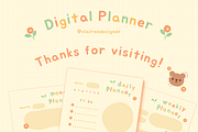 Warm Pastel Digital Planner Set, a Stationery Template by Clairee Design Studio (Thumbnail 6 of 6)