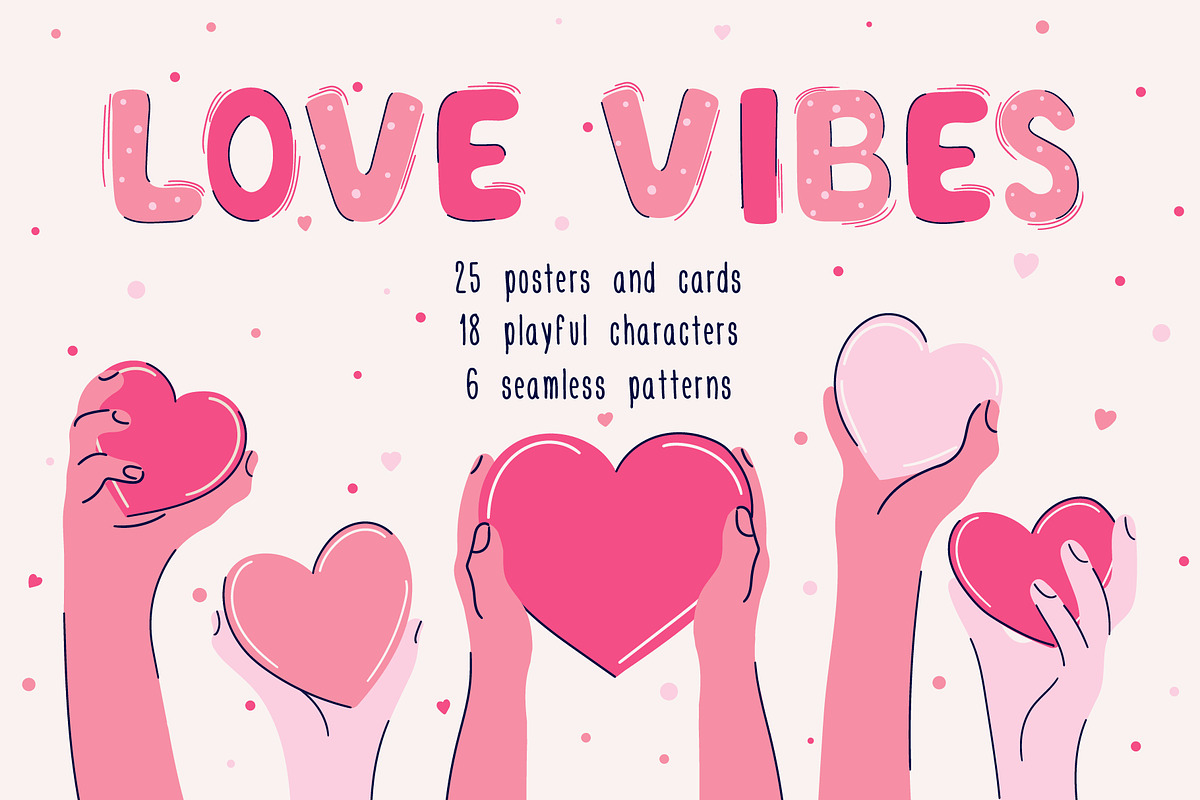 Love Vibes Set, a Seasonal Illustration by Zim Varezhkin (Photo 1 of 12)
