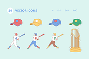 30 Baseball Icons, an Illustration by Hello Mister Frank (Thumbnail 3 of 7)