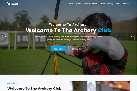 Archery Club Website HTML5 Template, a HTML Template by Themeplaza