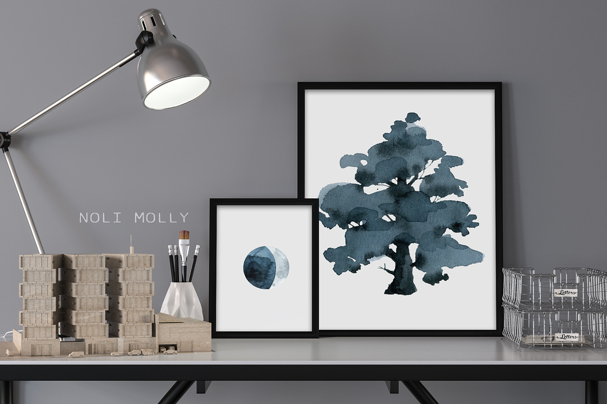 The Trees. Watercolor set., a Decorative Illustration by Noli Molly Store (Photo 6 of 8)