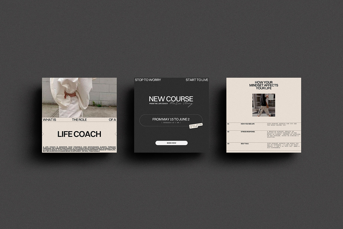 Life Coach Social Media Template, a Social Media Template by Moscovita Studio (Photo 11 of 39)