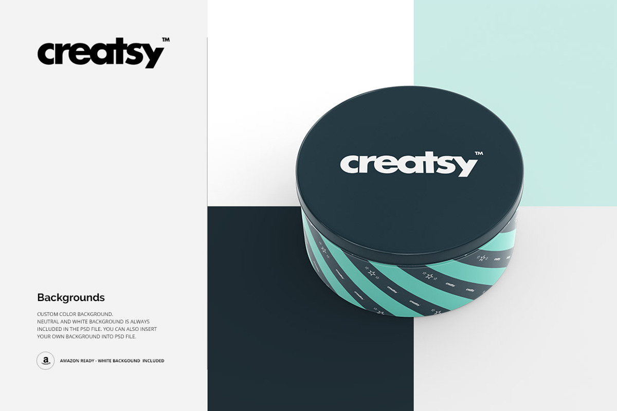Metal Box Mockup Set, a Packaging Mockup by creatsy2 (Photo 6 of 8)