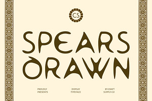 CS Spears Drawn, a Sans Serif Font by Craft Supply Co.