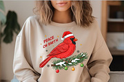 Merry Christmas Cardinal Hand-Drawn, an Illustration by SinaCreation (Thumbnail 5 of 7)