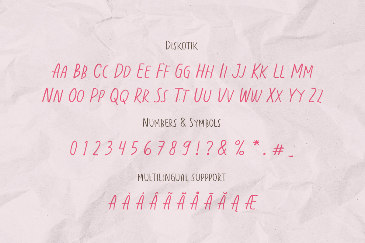 Diskotik – Modern Playful Handwritte, a Handwritten Font by Kereatype (Photo 12 of 12)