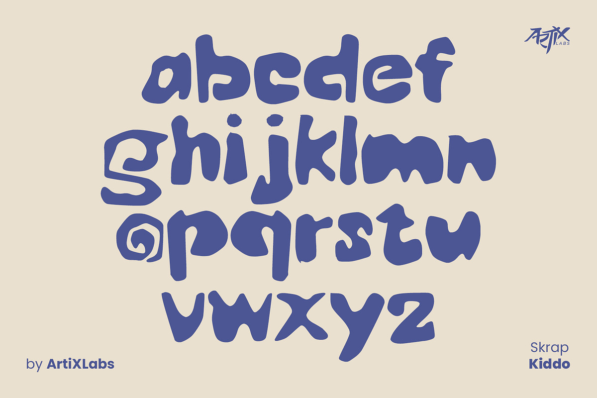 Skrap Kiddo Quirky Playful Kids, a Handwritten Font by ArtiXLabs (Photo 8 of 10)
