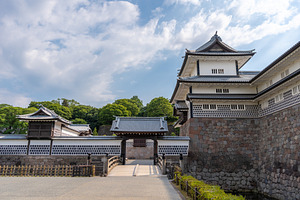 Kanazawa Castle and Moat in Japan on Summer Day, an Architecture Photo by GoodGoods