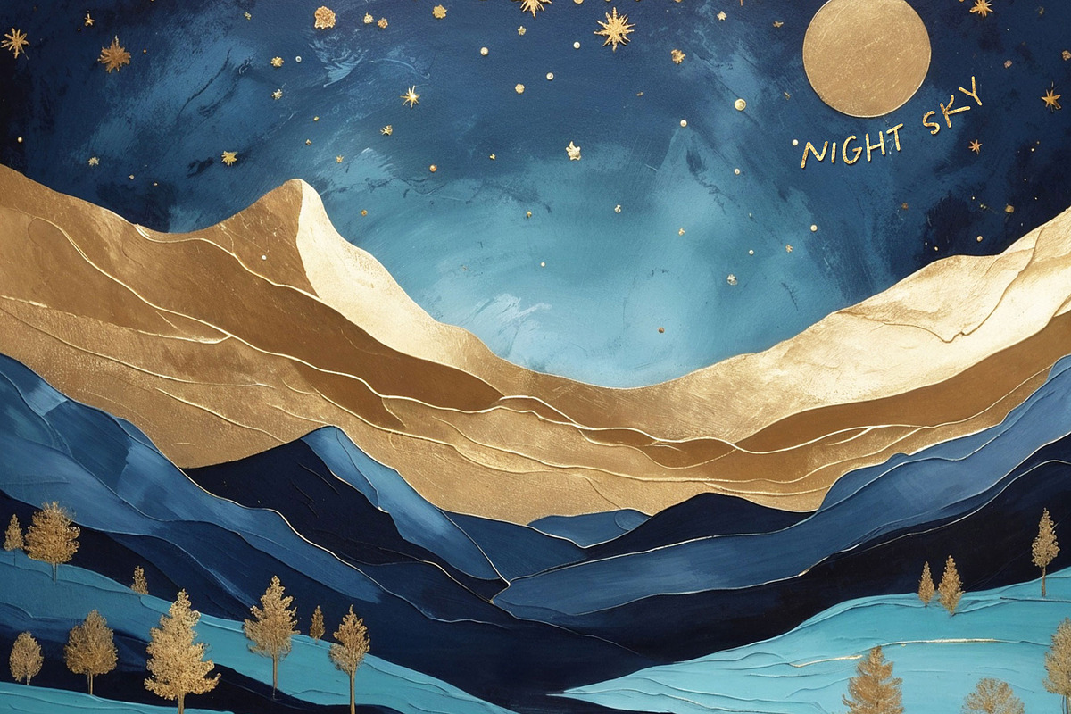 Gold Autumn Landscape & Sky, a Background Graphic by by creative paper (Photo 2 of 18)