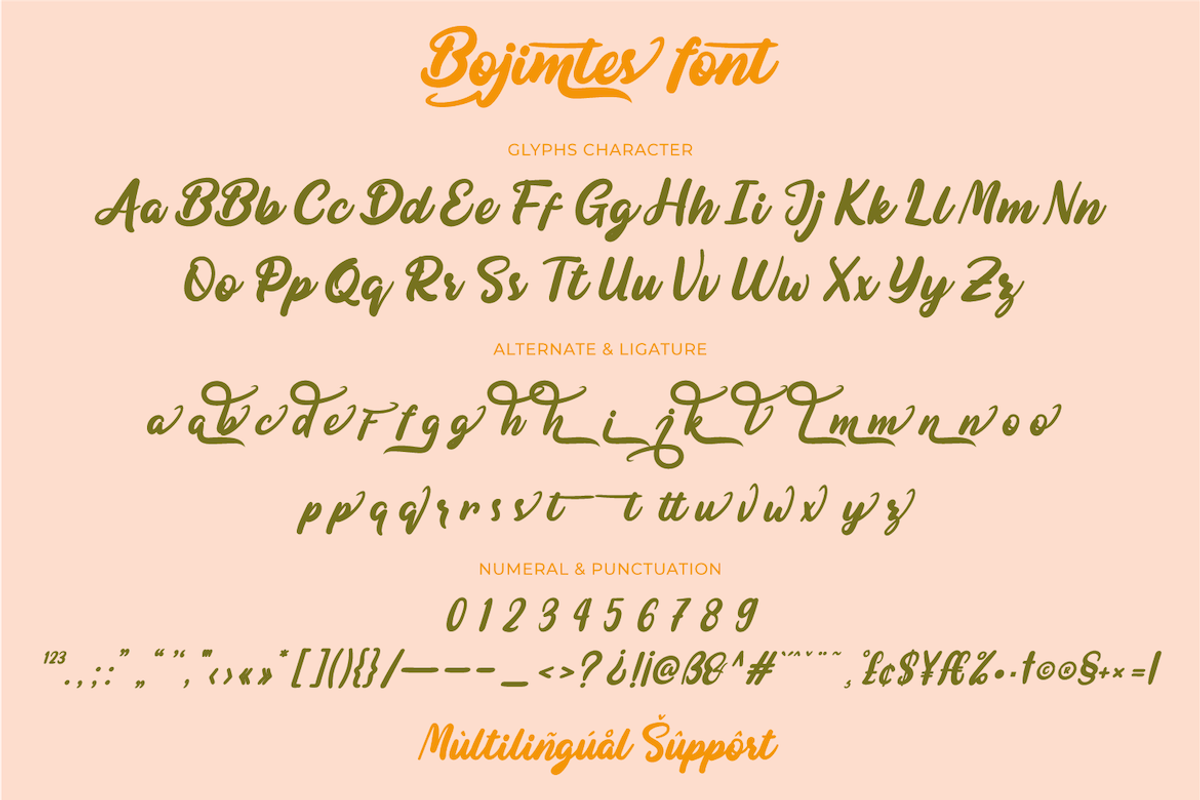 Bojimtes Font, a Script Font by twinstd (Photo 9 of 12)