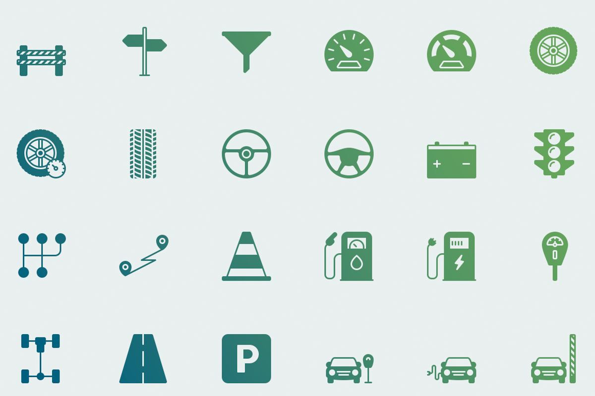 Cars & Transport Glyph Icons, an Icon by brandcut (Photo 2 of 4)