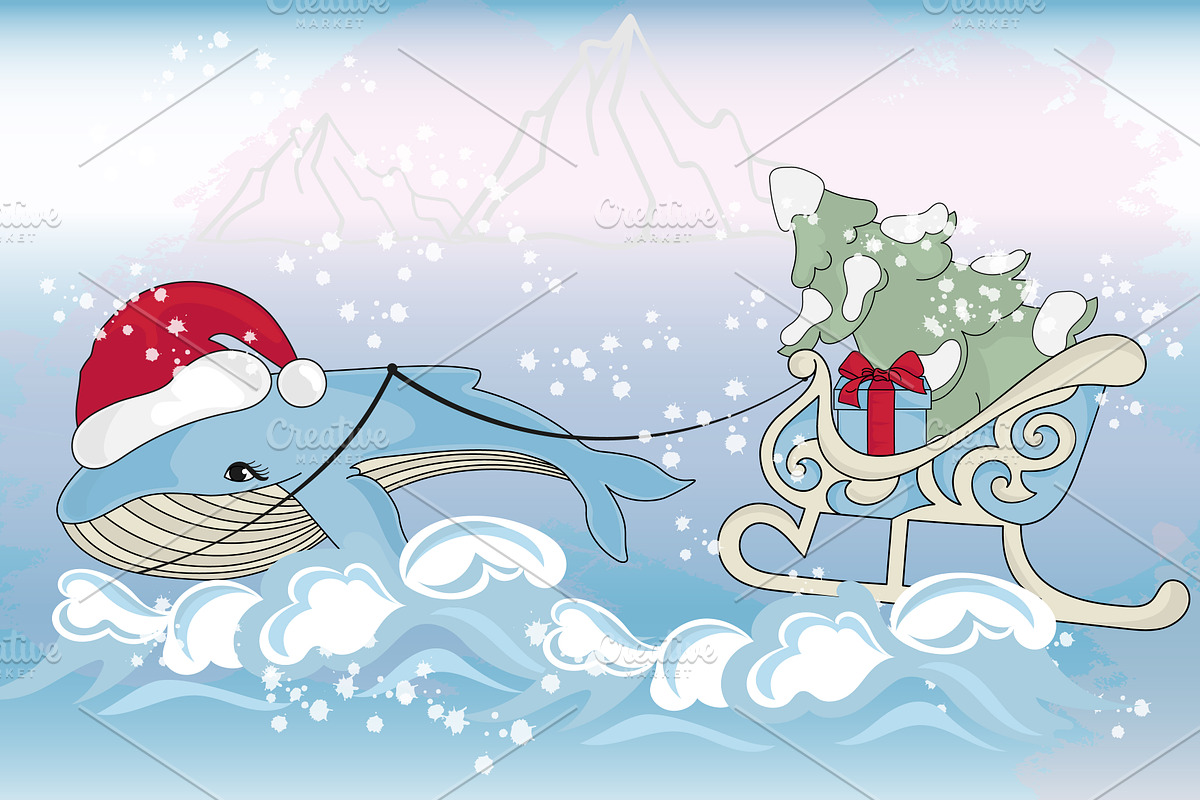 CHRISTMAS MERMAID, a Decorative Illustration by FARAWAYKINGDOM (Photo 6 of 14)