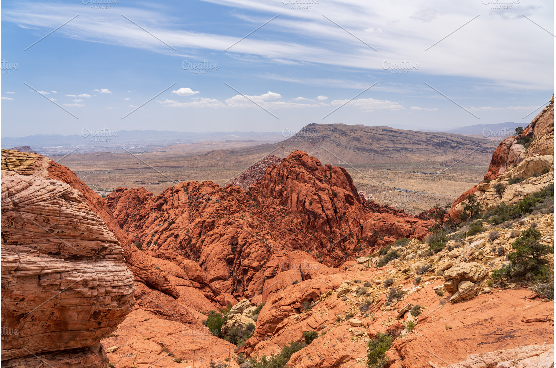 Las Vegas valley at end of Calico, a Nature Photo by Backyard Stock
